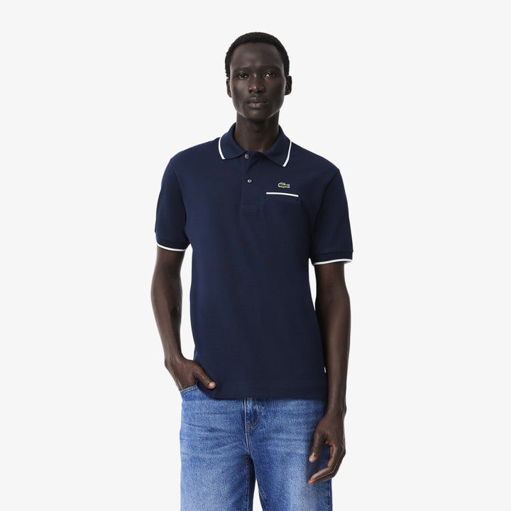 COTTON POCKET POLO (NAVY) - LACOSTE