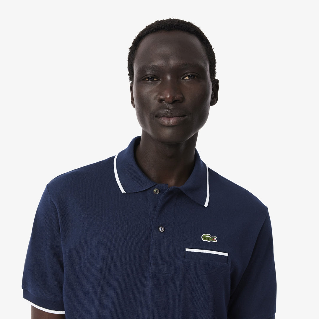 COTTON POCKET POLO (NAVY) - LACOSTE