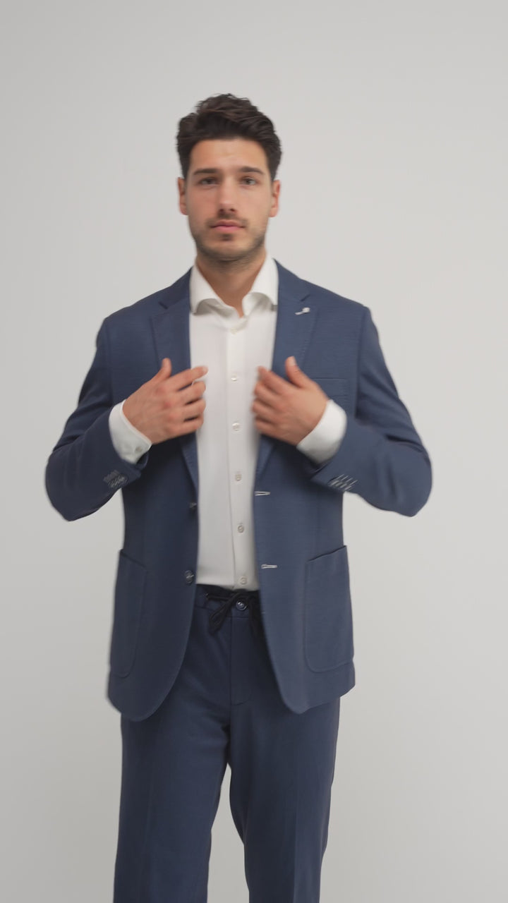 STRETCH BLAZER (NAVY) - BLUE INDUSTRY