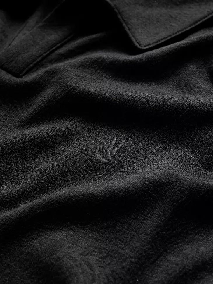 HAGUE JACQUARD POLO (BLACK) - JOHN VARVATOS