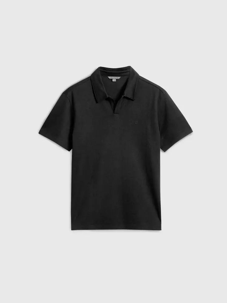 HAGUE JACQUARD POLO (BLACK) - JOHN VARVATOS