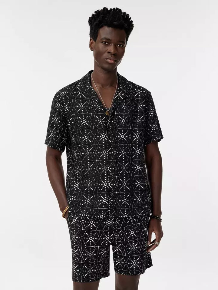 DANNY CAMP SHIRT (BLACK) - JOHN VARVATOS