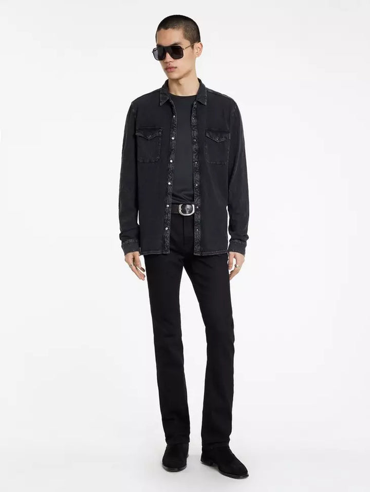 AVRON WESTERN SHIRT (BLACK) - JOHN VARVATOS