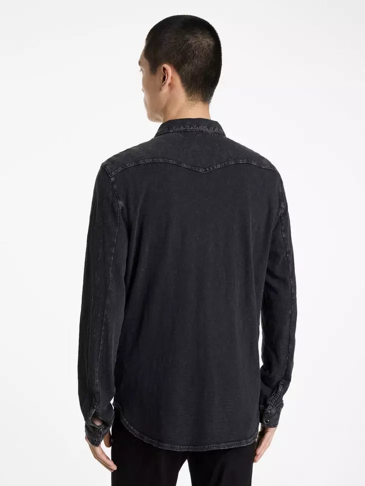 AVRON WESTERN SHIRT (BLACK) - JOHN VARVATOS