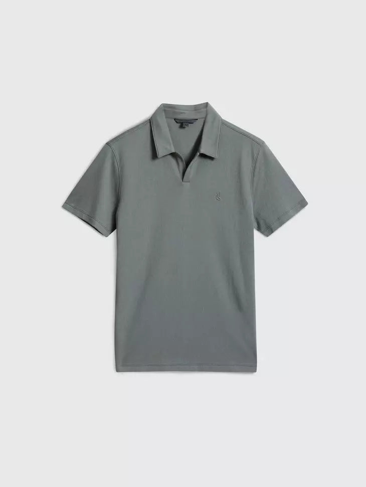 HAGUE JACQUARD POLO (GREY) - JOHN VARVATOS