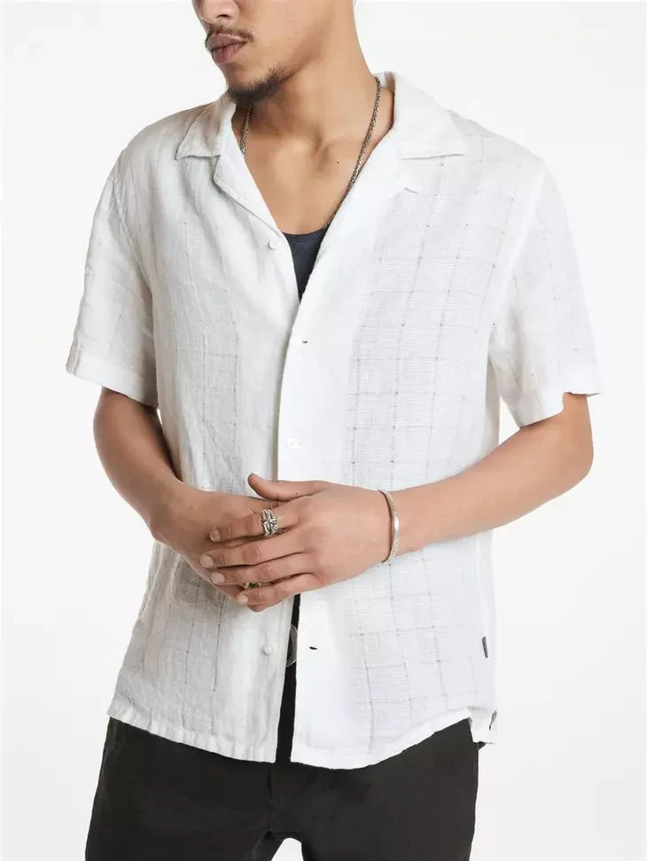 DANNY CAMP SHIRT (SALT) - JOHN VARVATOS