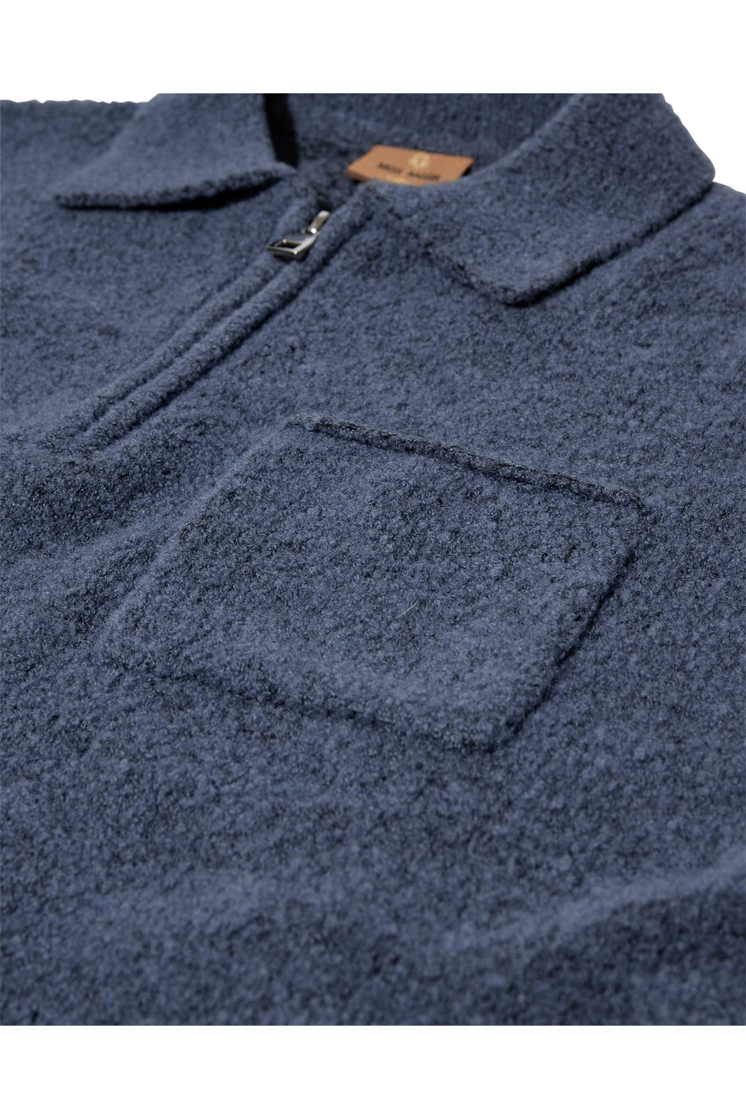 RYAN SOFT ZIP POLO PULLOVER (BLUE) - MOS MOSH GALLERY