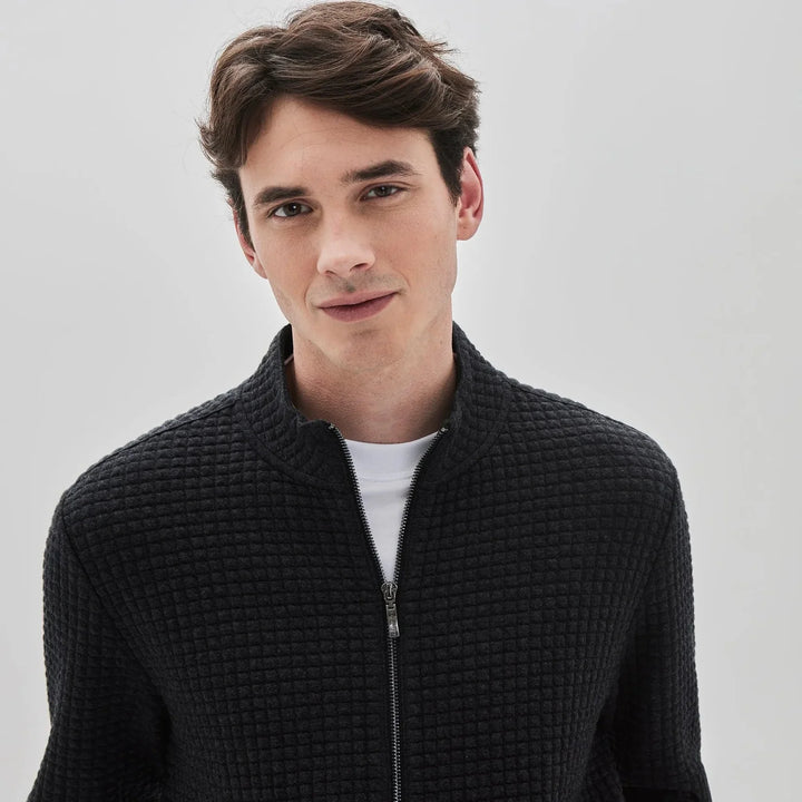 HENGRAVE LONG SLEEVE ZIP (BLACK) - ROBERT BARAKETT