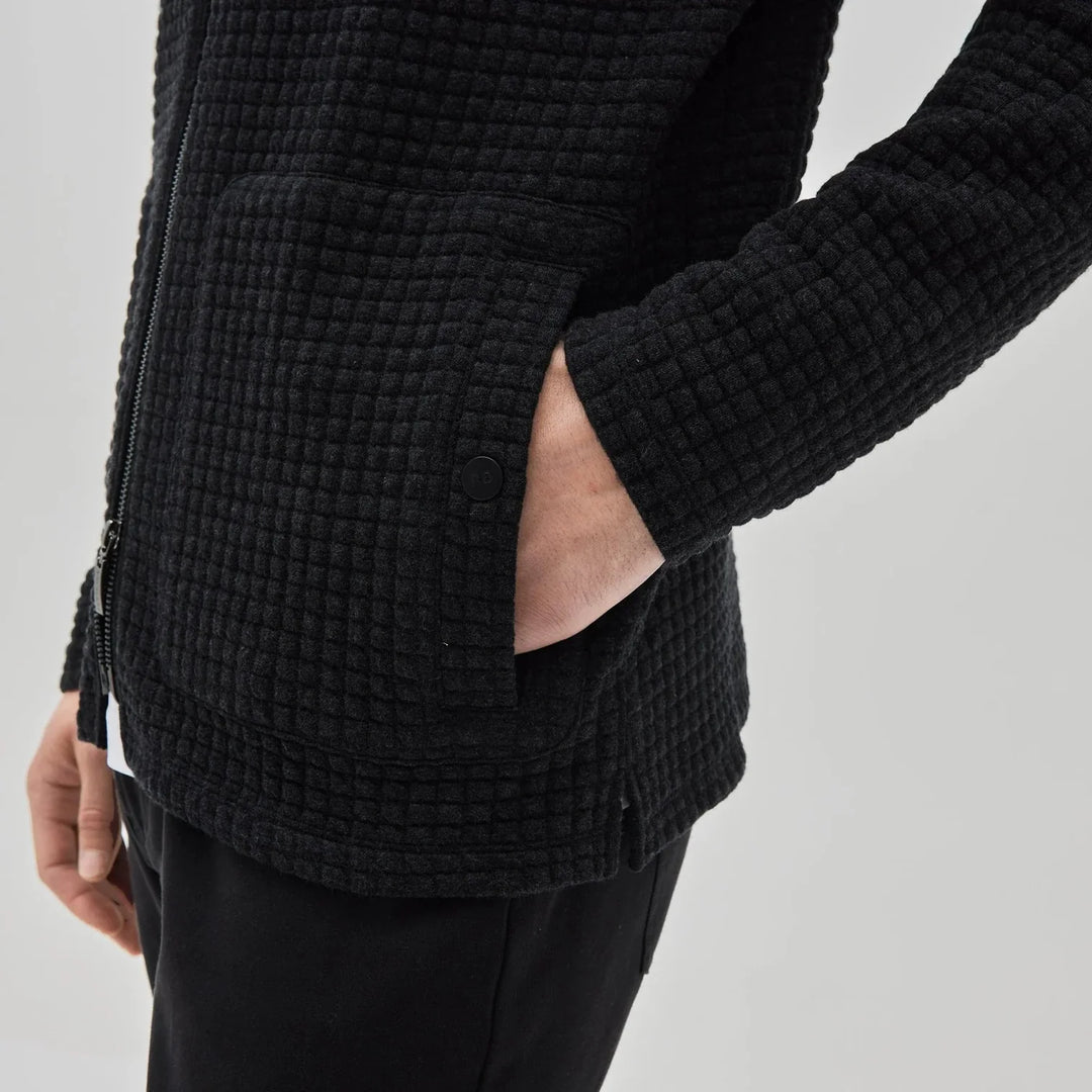 HENGRAVE LONG SLEEVE ZIP (BLACK) - ROBERT BARAKETT