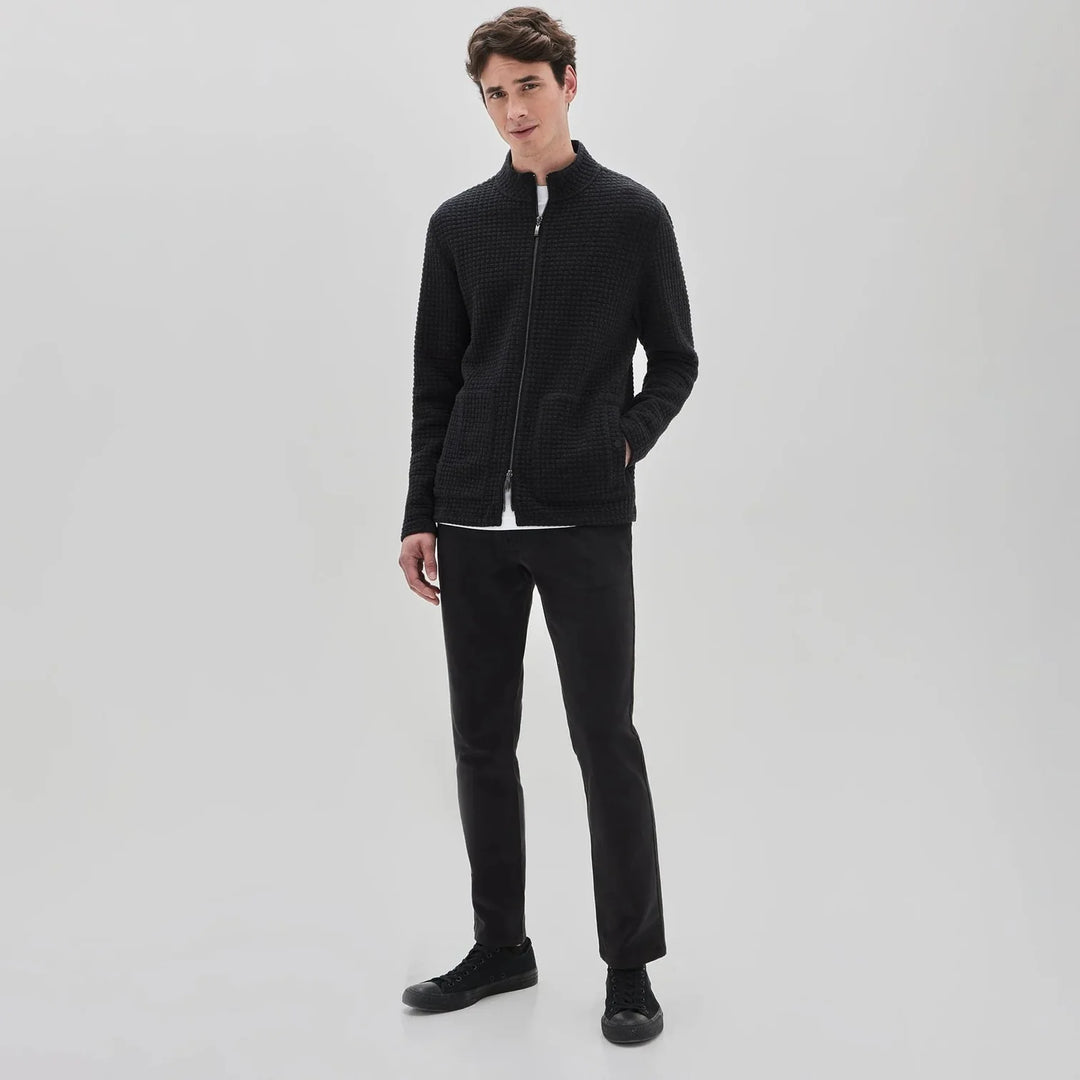 HENGRAVE LONG SLEEVE ZIP (BLACK) - ROBERT BARAKETT