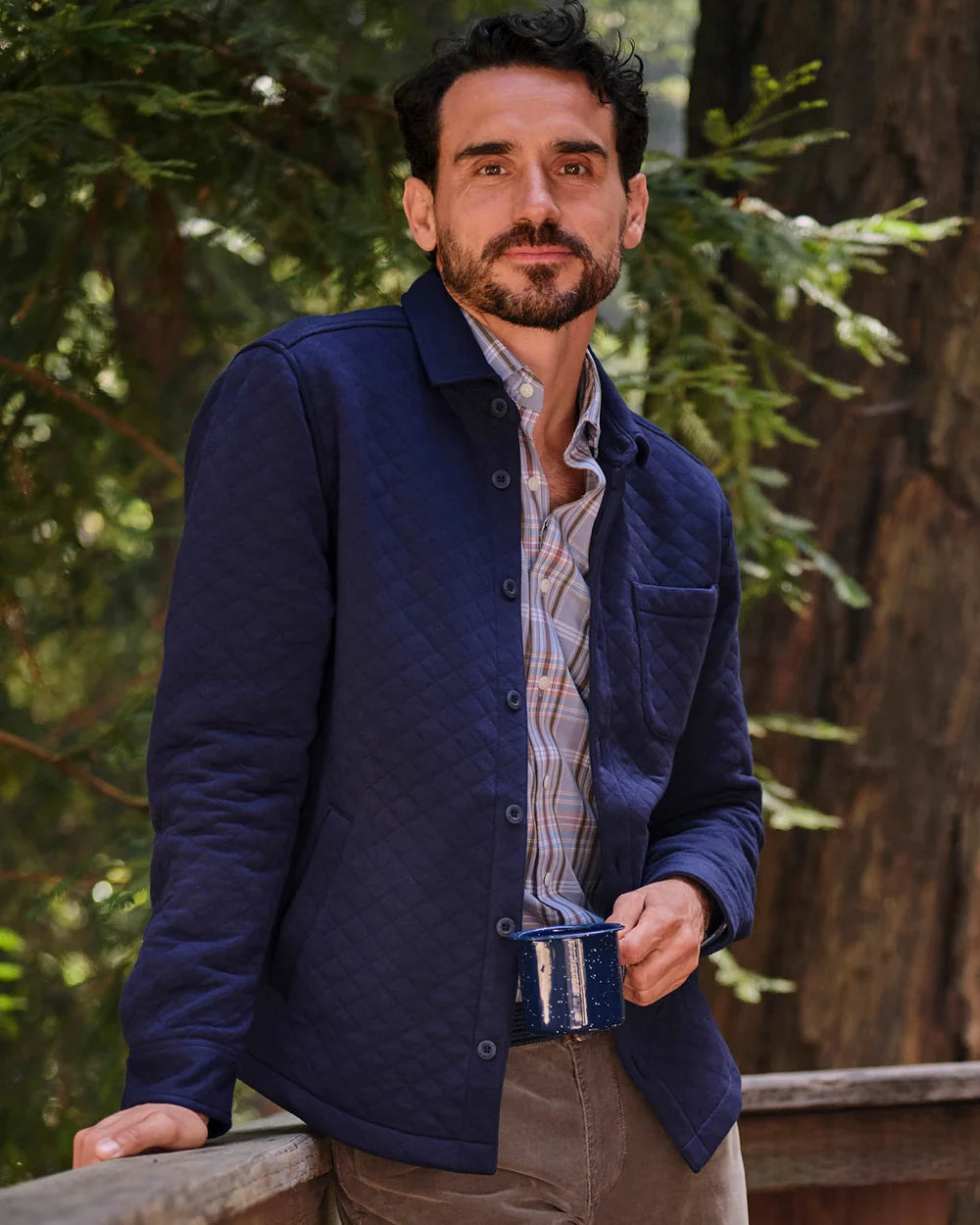 STOWE QUILTED SHACKET (NAVY) - JOHNNIE-O