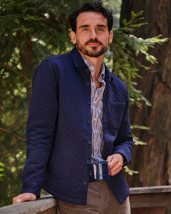 STOWE QUILTED SHACKET (NAVY) - JOHNNIE-O