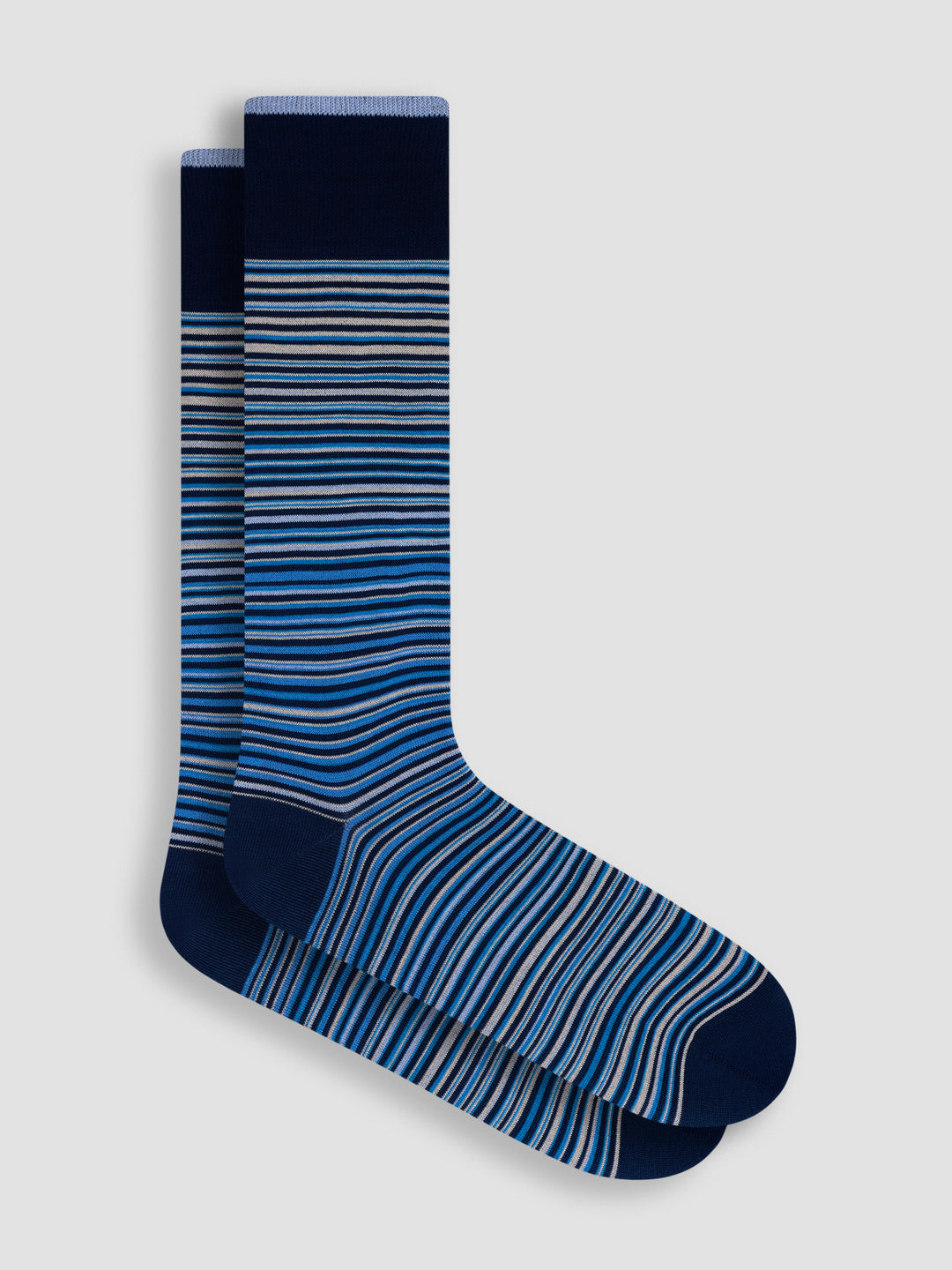 DRESS SOCKS STRIPE (NAVY) - BUGATCHI