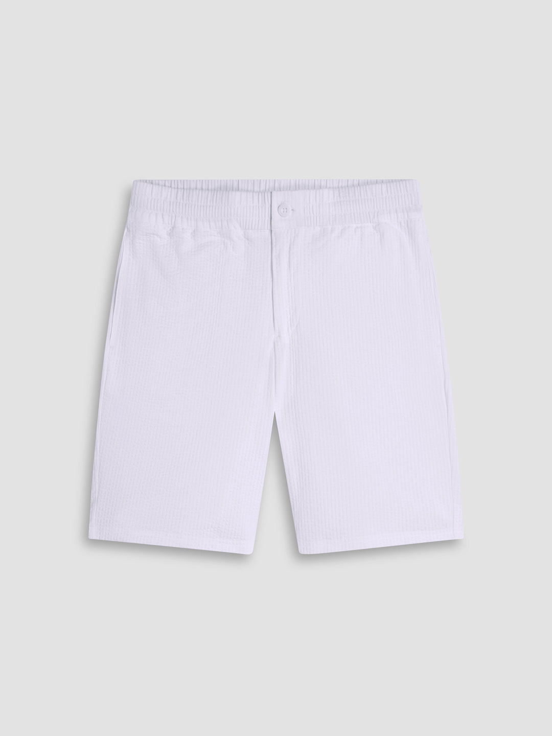 SEERSUCKER DRAWSTRING SHORT (WHITE) - BUGATCHI