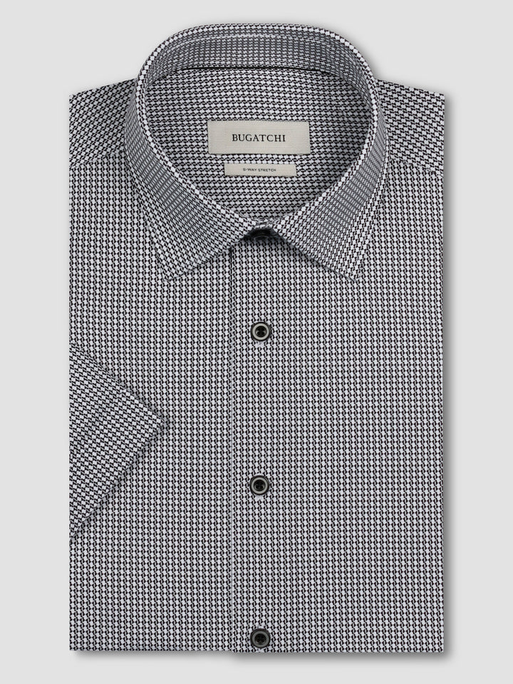 MILES SHORT SLEEVE SHIRT (WHITE) - BUGATCHI