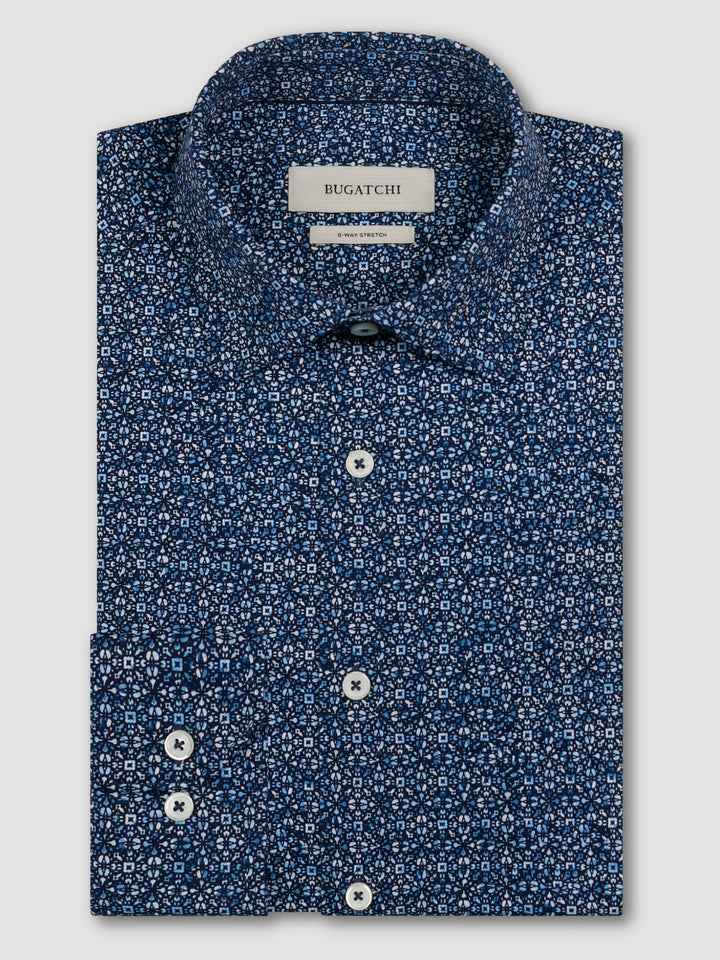 JAMES LONGSLEEVE SHIRT (NAVY) - BUGATCHI