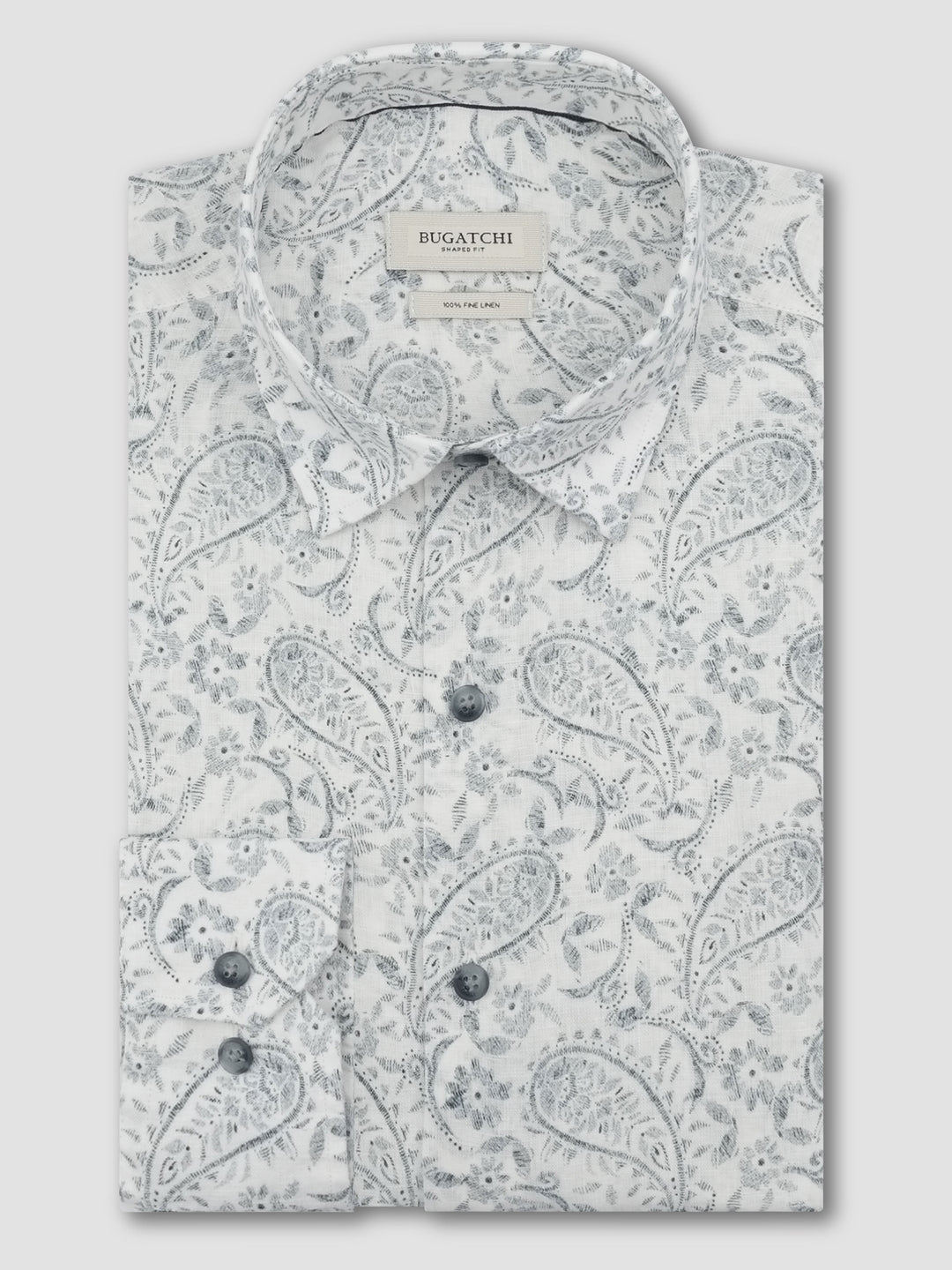 JULIAN LINEN SHIRT (WHITE) - BUGATCHI