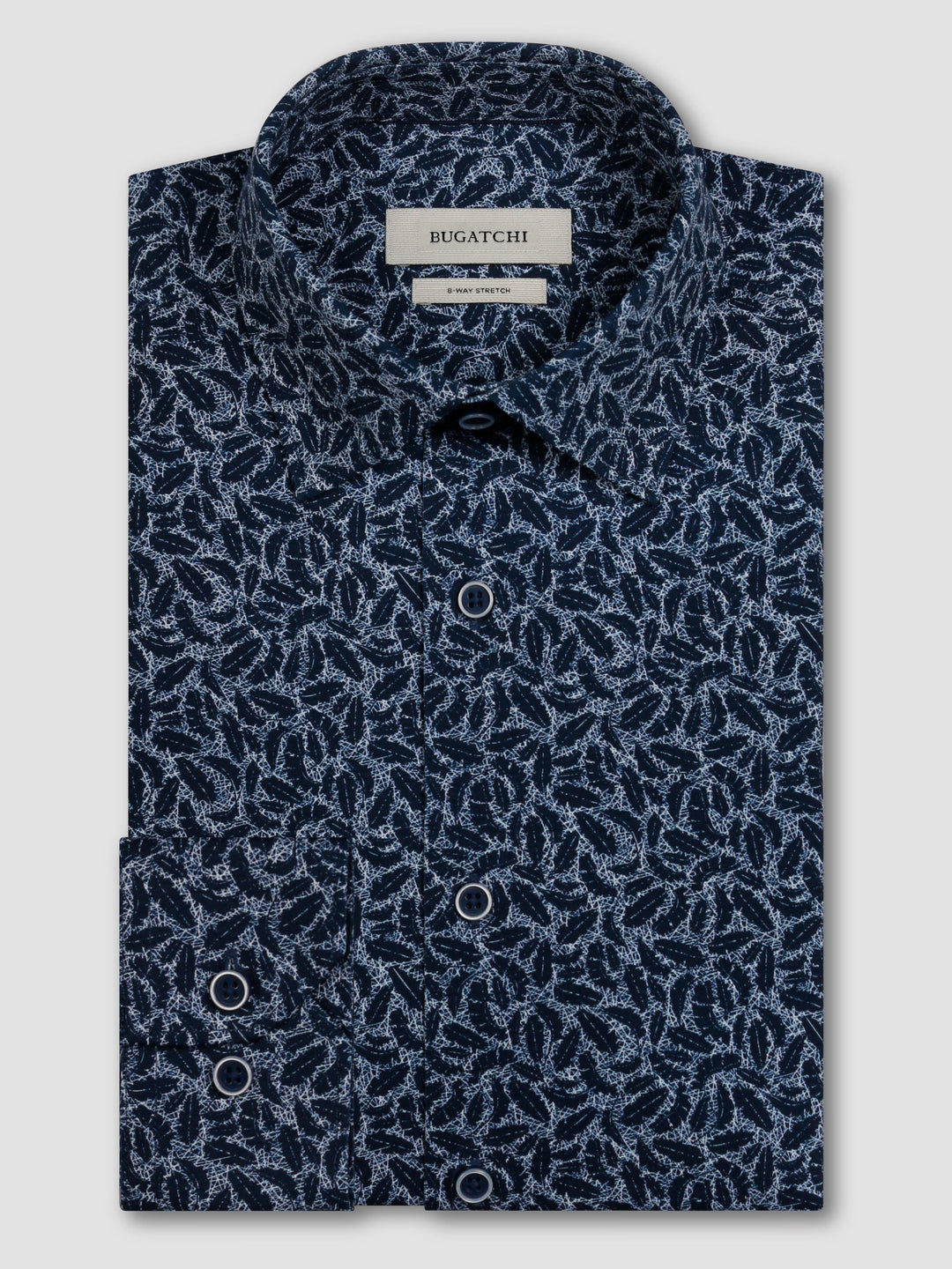 JAMES LONGSLEEVE SHIRT (NAVY) - BUGATCHI