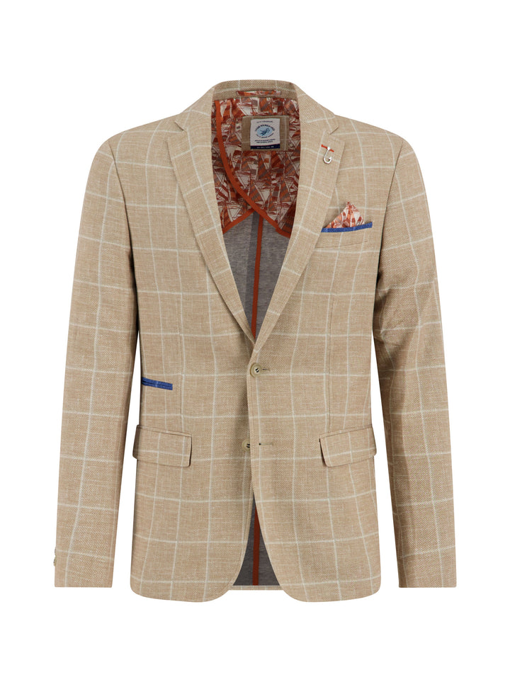 CHECK TRAVEL BLAZER (SAND) - A FISH NAMED FRED