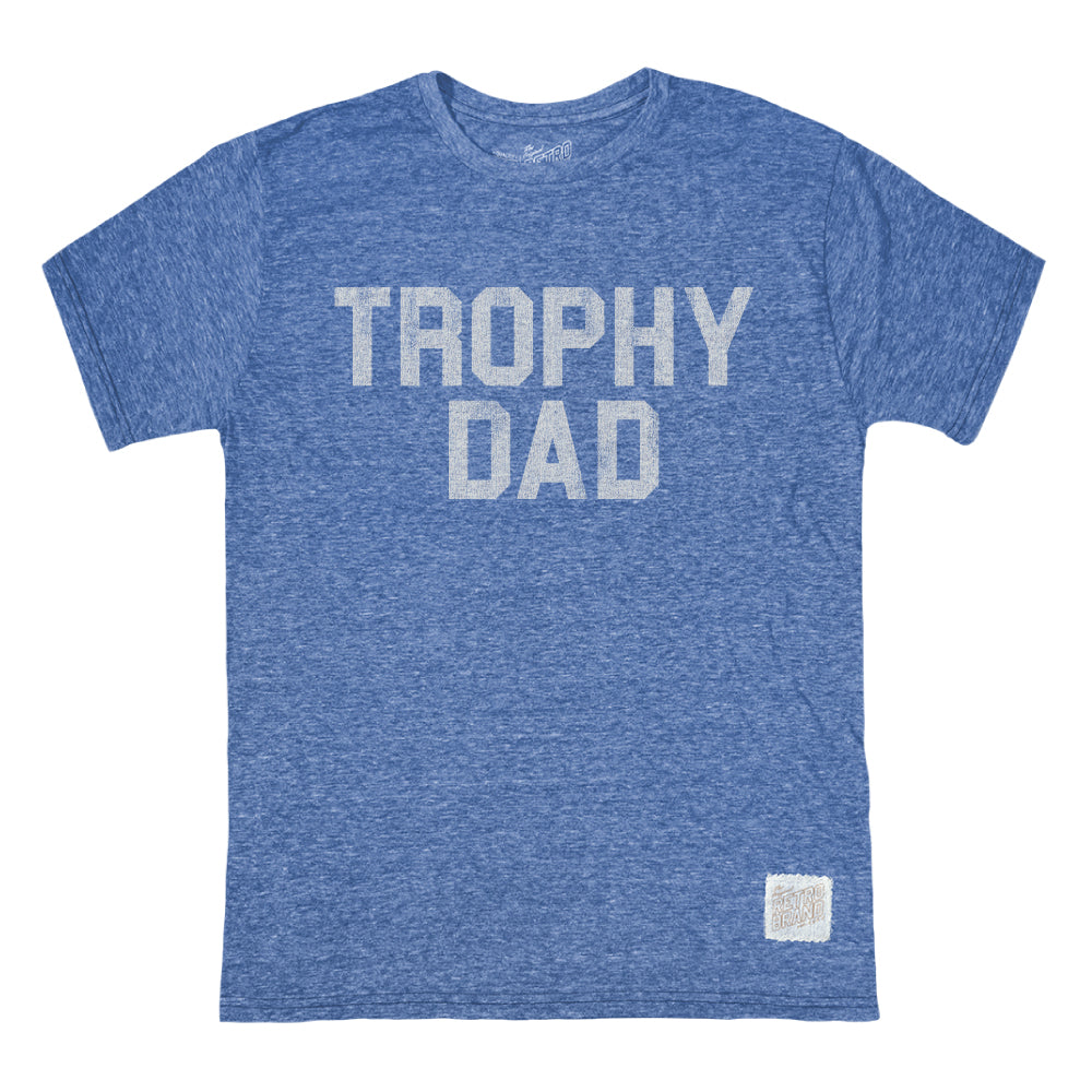 TROPHY DAD T-SHIRT (BLUE) - RETRO BRAND
