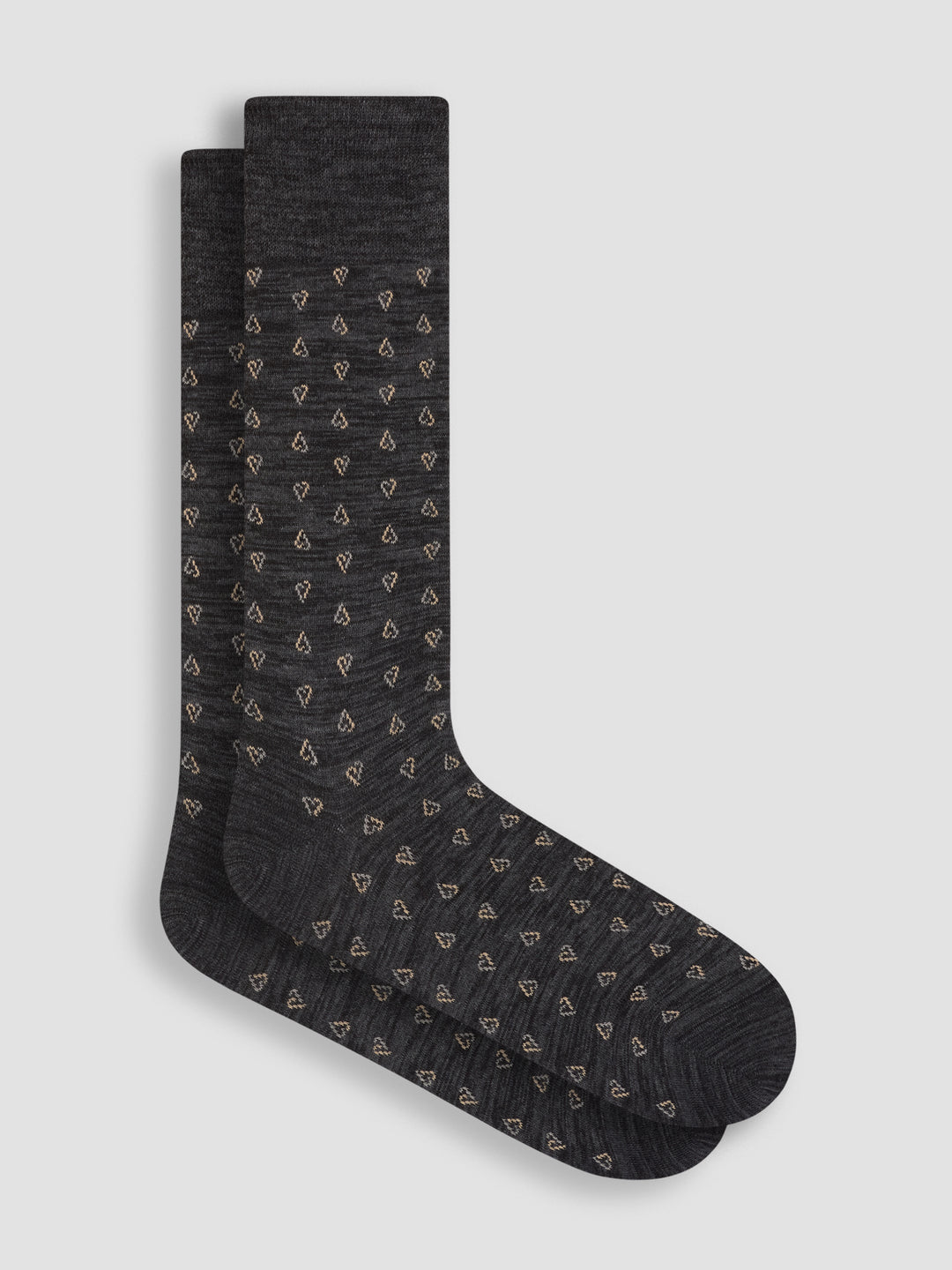 DRESS SOCKS HEARTS (BLACK) - BUGATCHI