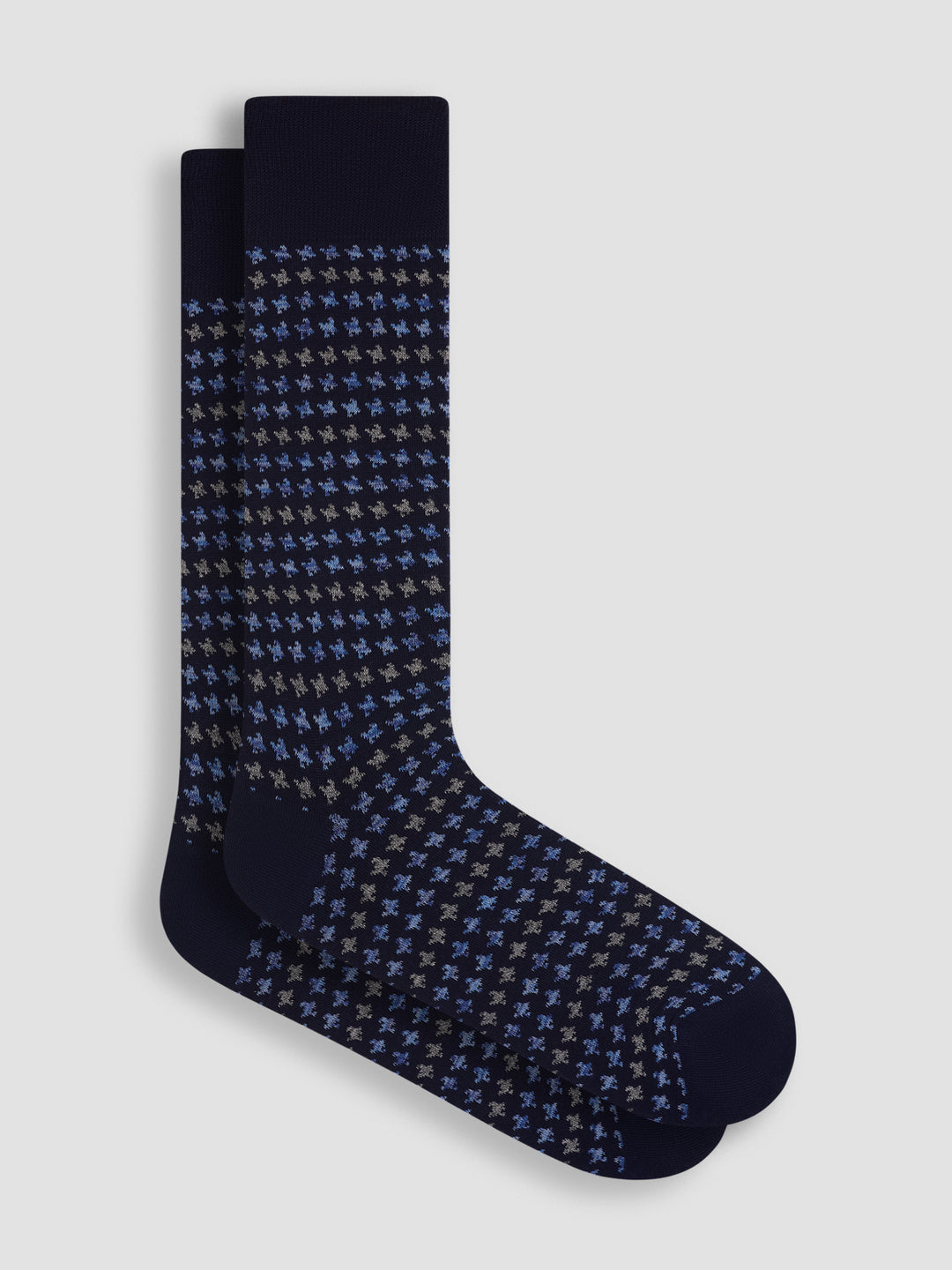 DRESS SOCKS HOUNDSTOOTH (NAVY) - BUGATCHI