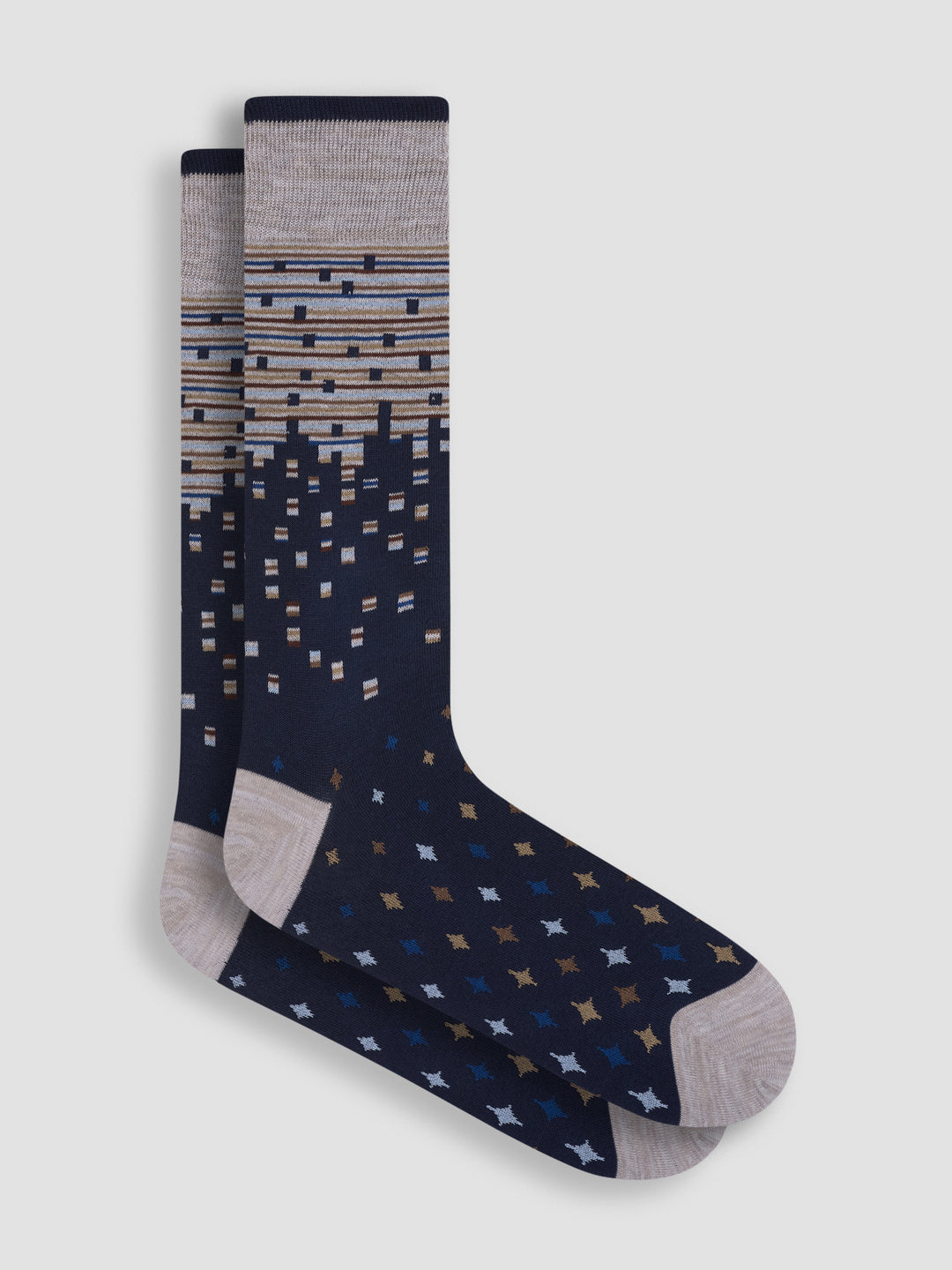 DRESS SOCKS DOTS (MOCHA) - BUGATCHI