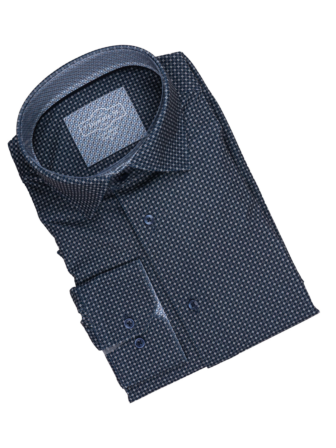 SILK TOUCH LONGSLEEVE SHIRT (NAVY) - 7 DOWNIE