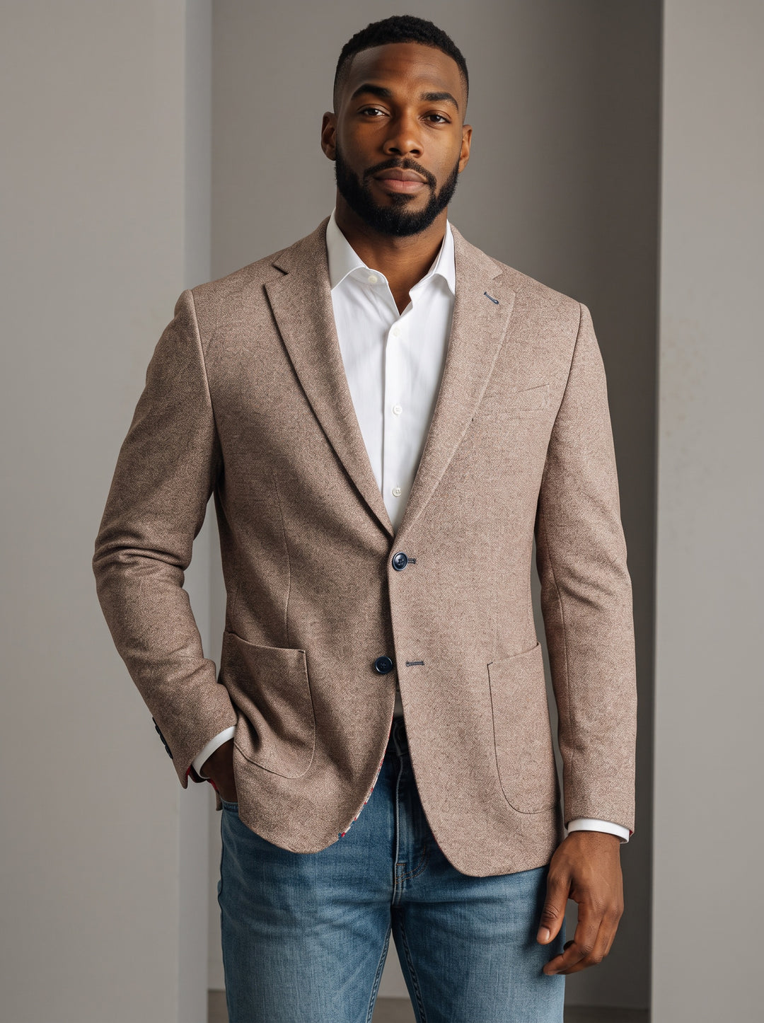 LUDLOW KNIT BLAZER (BROWN) - 7 DOWNIE