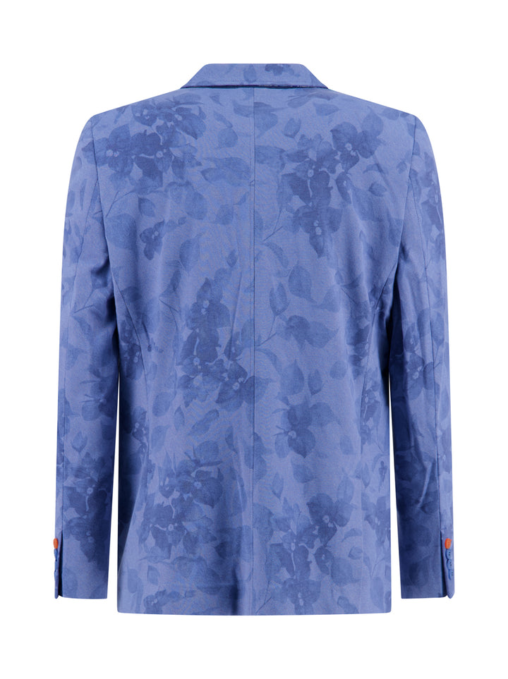 PRINTED PIQUE BLAZER (BLUE) - A FISH NAMED FRED