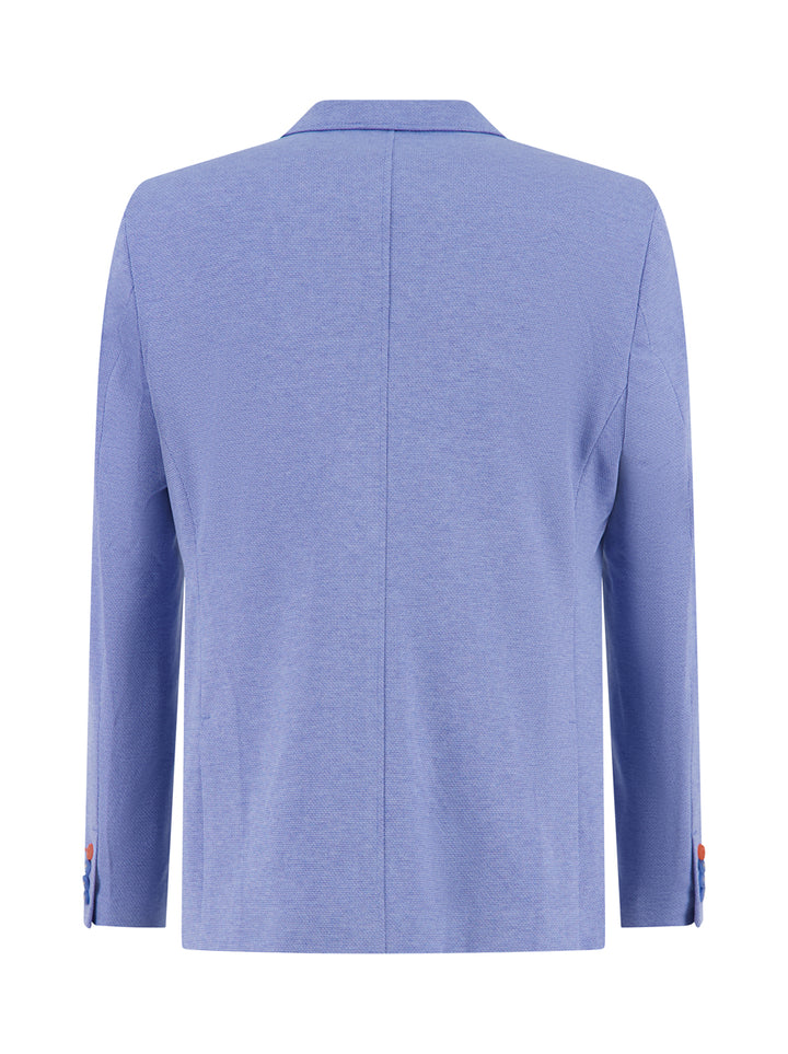 BLAZER MELANGE PIQUE (BLUE) - A FISH NAMED FRED