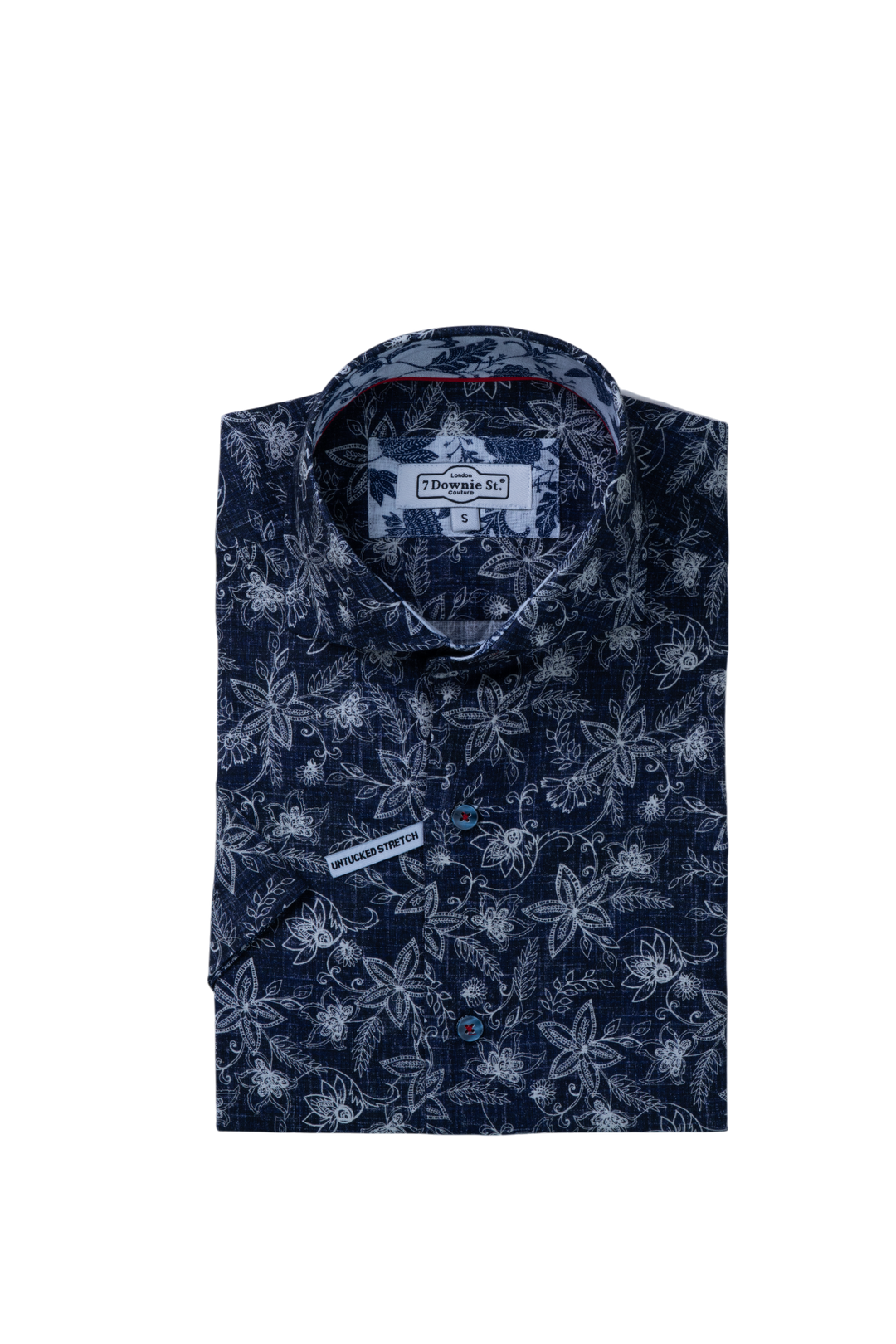 SHORT SLEEVE SHIRT (NAVY) - 7 DOWNIE