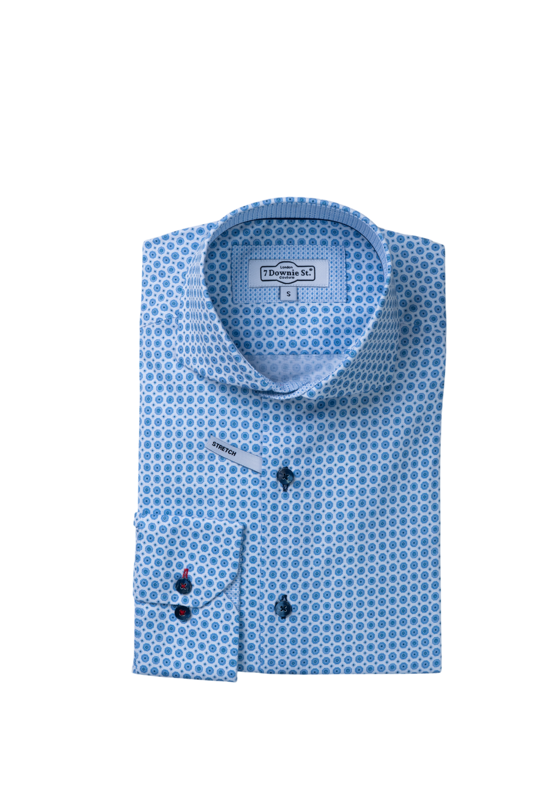 LONG SLEEVE SHIRT (BLUE/WHITE) - 7 DOWNIE