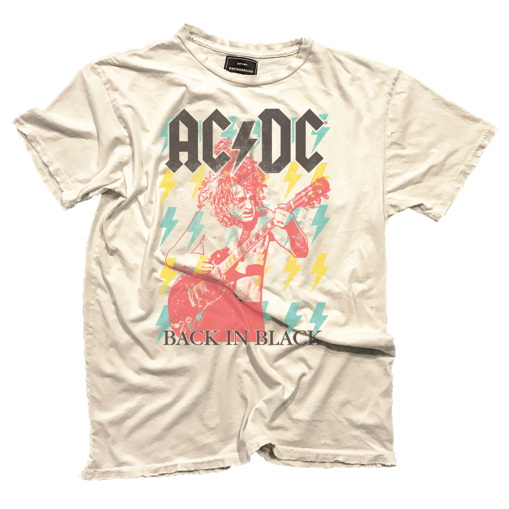 AC/DC T-SHIRT (WHITE) - RETRO BRAND