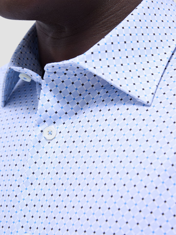 COTTON JAMES LONG SLEEVE SHIRT (WHITE DOT) - BUGATCHI