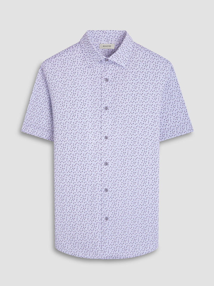 MILES SHORT SLEEVE SHIRT (WHITE) - BUGATCHI