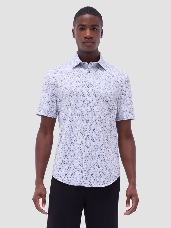 MILES SHORT SLEEVE SHIRT (WHITE) - BUGATCHI