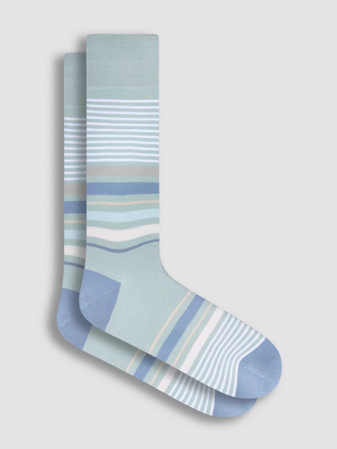 DRESS SOCKS STRIPE (MINT) - BUGATCHI