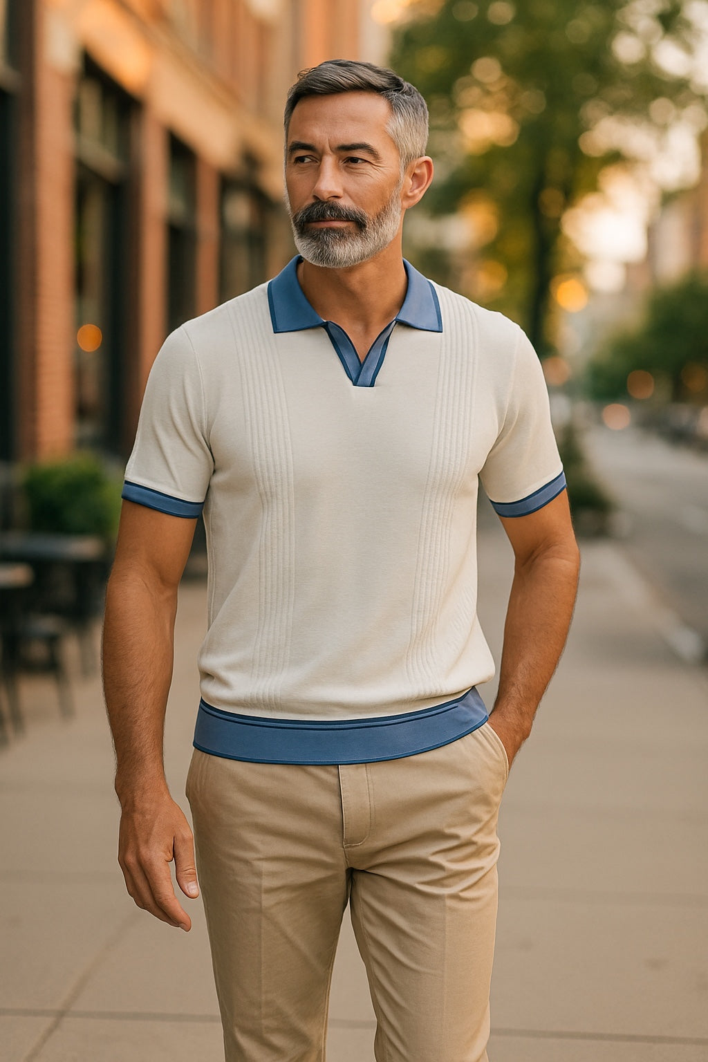JOHNNY COLLAR KNIT (WHITE) - 7 DOWNIE