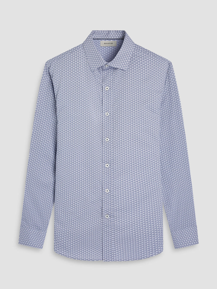 AXEL LONG SLEEVE SHIRT (NAVY) - BUGATCHI