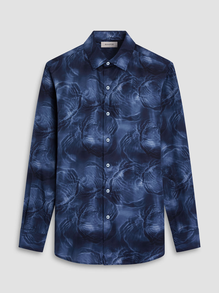 JULIAN SHAPED SHIRT (PEACOCK) - BUGATCHI
