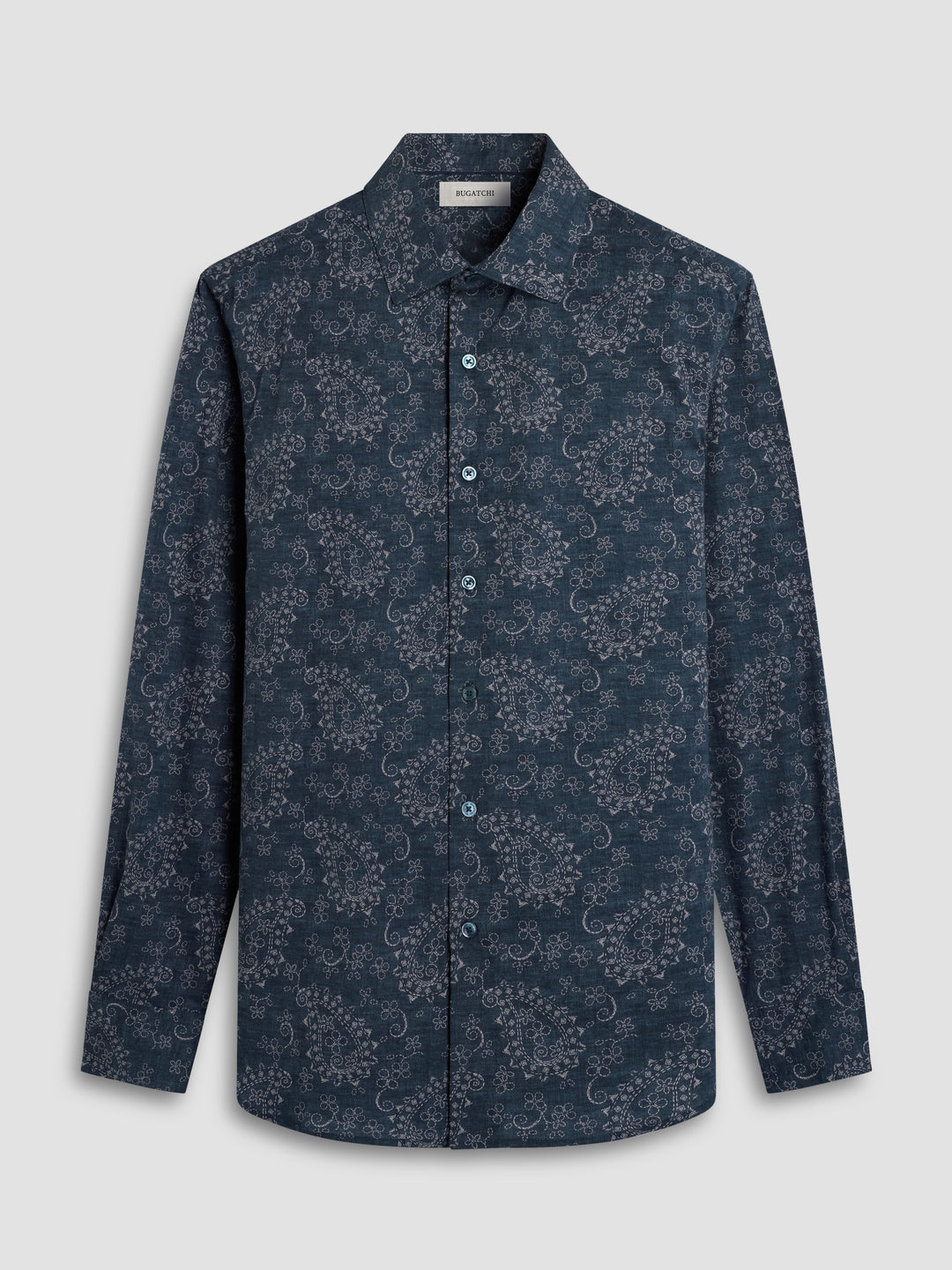AXEL LONG SLEEVE SHIRT (NAVY) - BUGATCHI