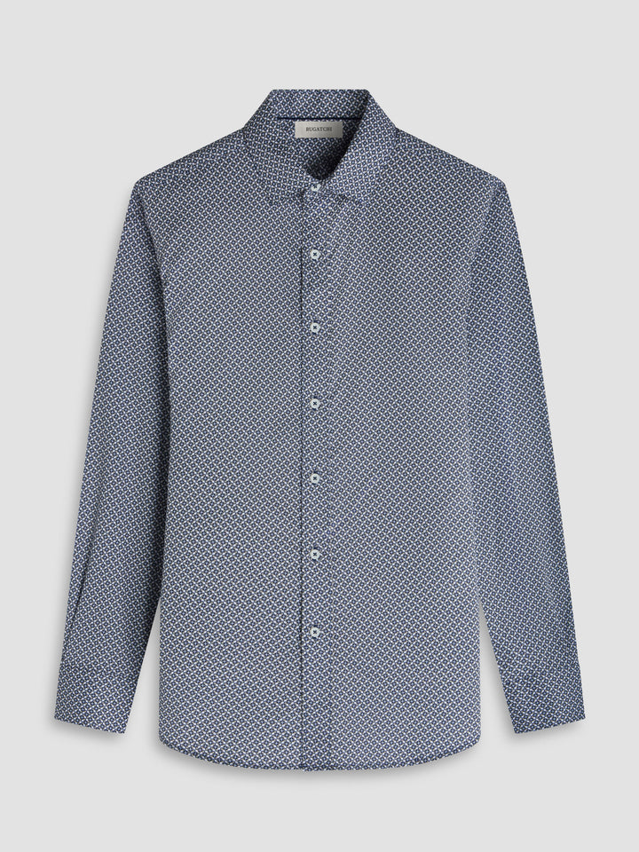 AXEL LONG SLEEVE SHIRT (NAVY) - BUGATCHI