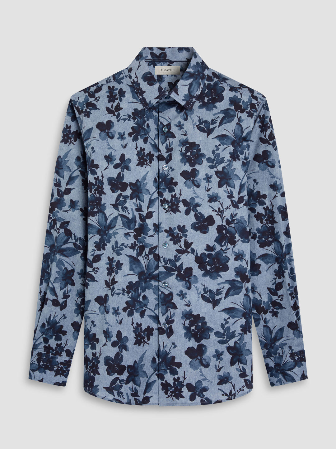 JULIAN SHAPED SHIRT (COBALT) - BUGATCHI