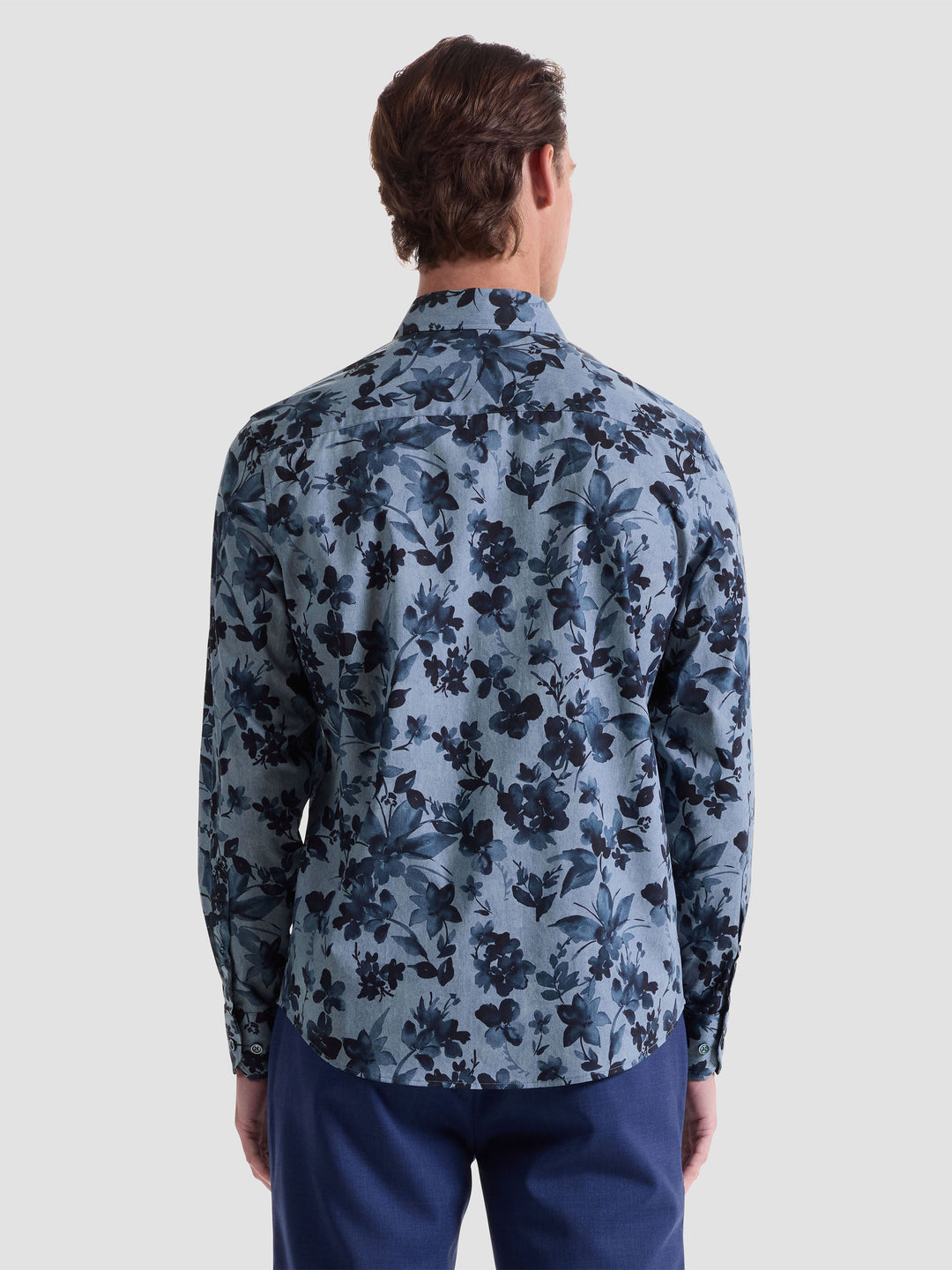 JULIAN SHAPED SHIRT (COBALT) - BUGATCHI