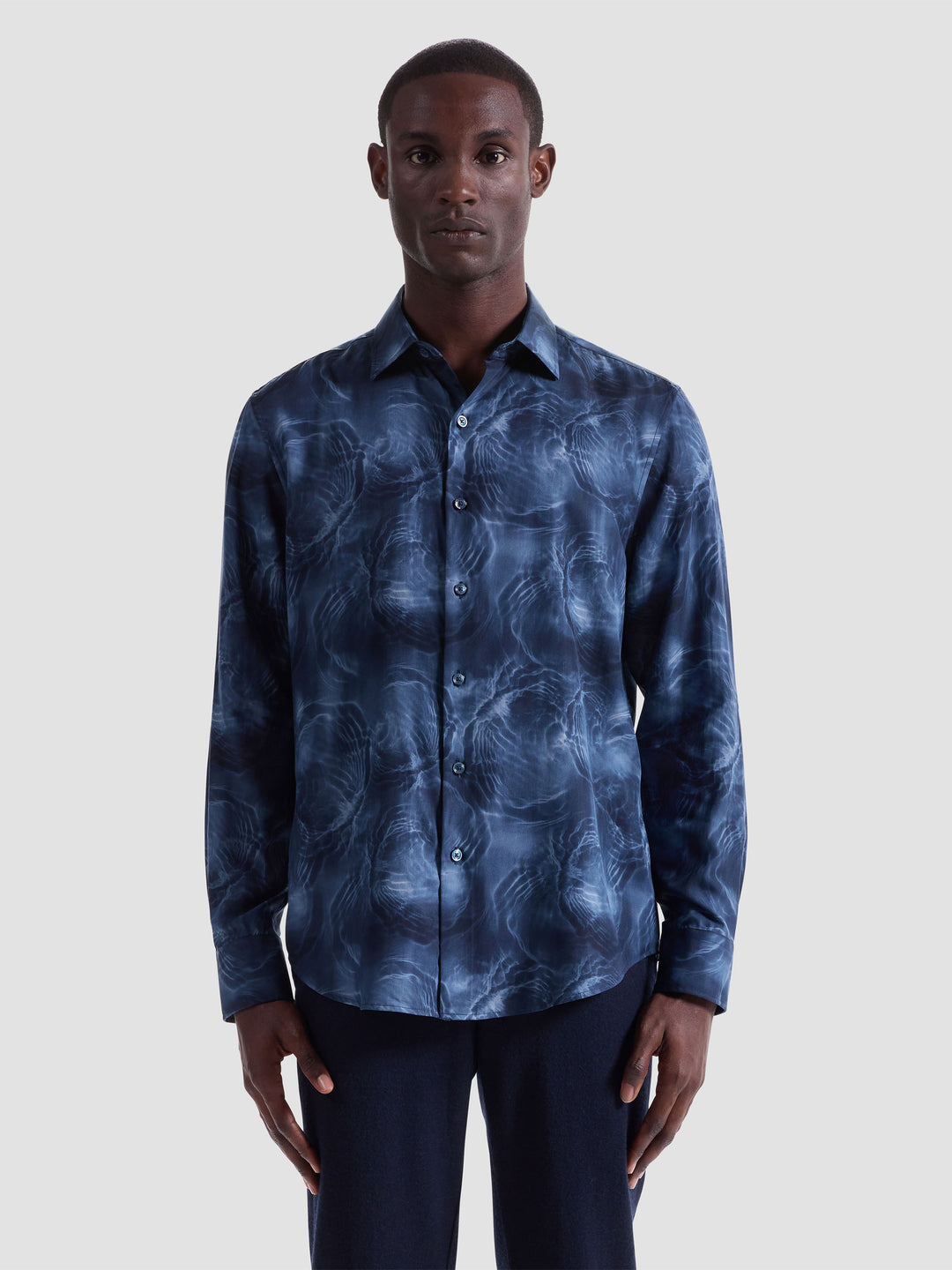 JULIAN SHAPED SHIRT (PEACOCK) - BUGATCHI