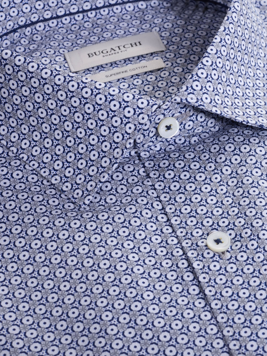 AXEL LONG SLEEVE SHIRT (NAVY) - BUGATCHI