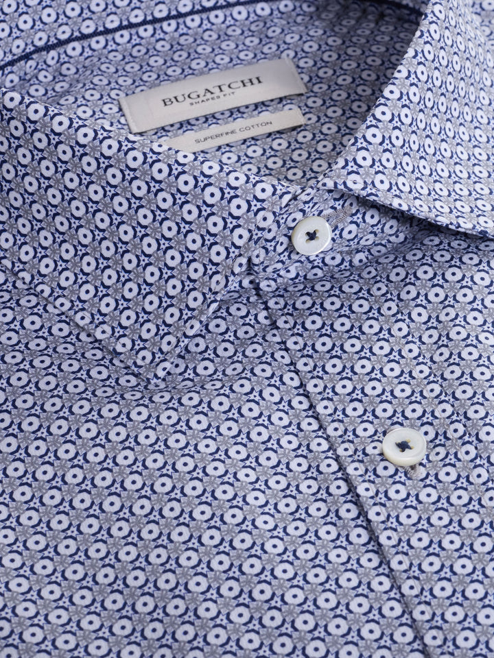 AXEL LONG SLEEVE SHIRT (NAVY) - BUGATCHI