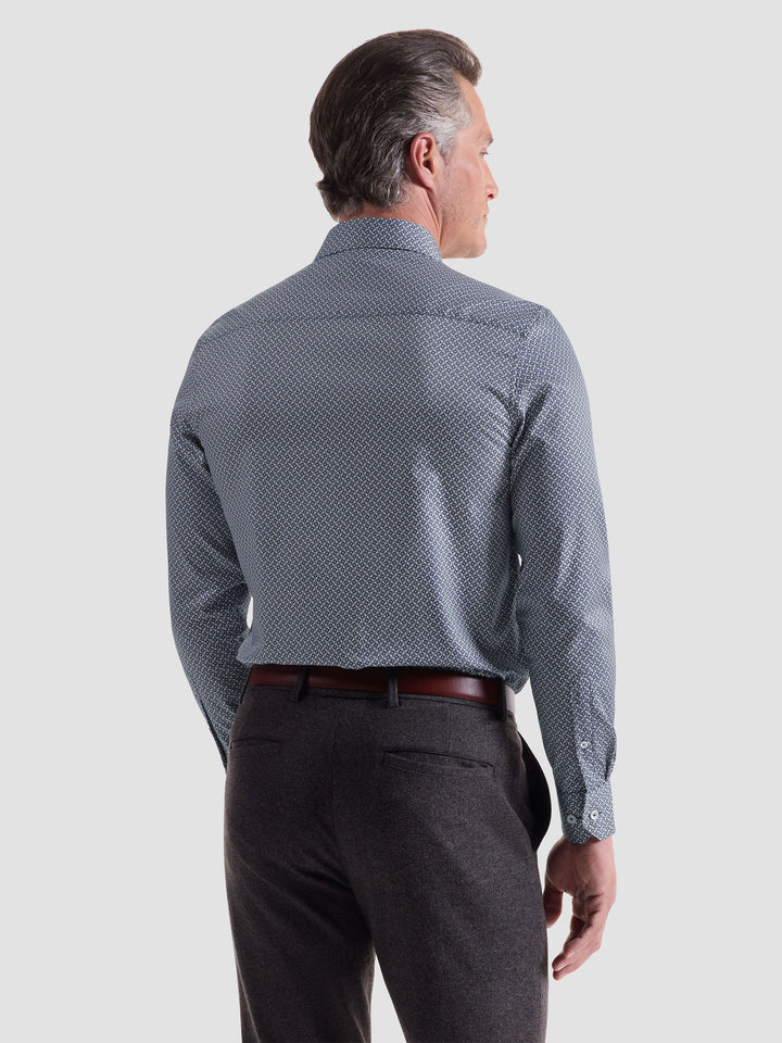 AXEL LONG SLEEVE SHIRT (NAVY) - BUGATCHI
