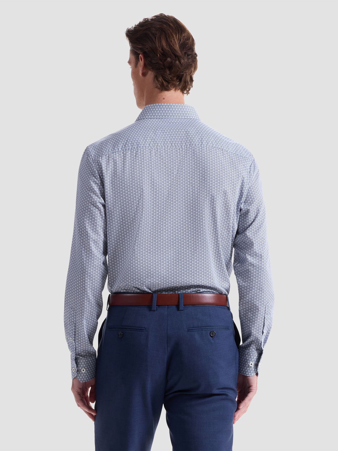 AXEL LONG SLEEVE SHIRT (NAVY) - BUGATCHI